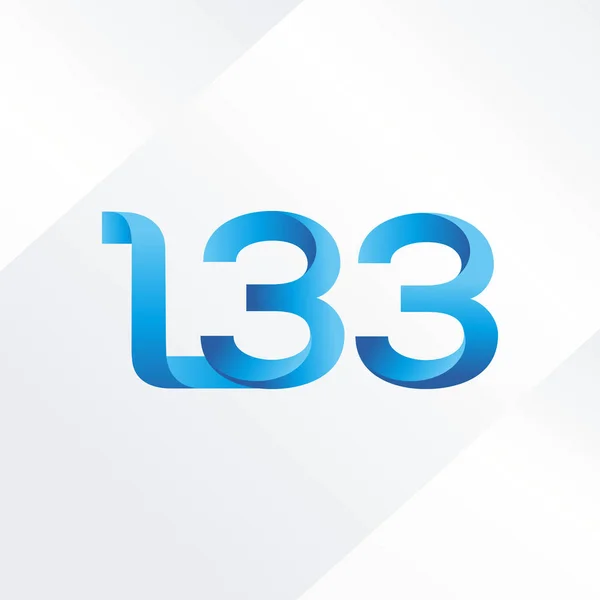 Betű és szám logó L33 — Stock Vector
