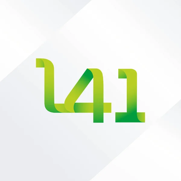 Buchstabe und Zahl Logo l41 — Stockvektor