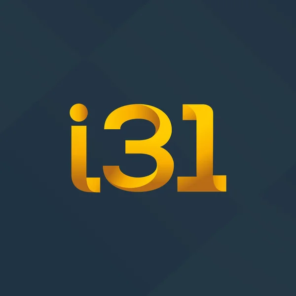 Betű és szám logó I31 — Stock Vector