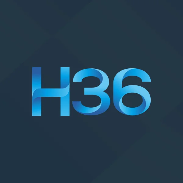 Logotipo da carta comum H36 —  Vetores de Stock