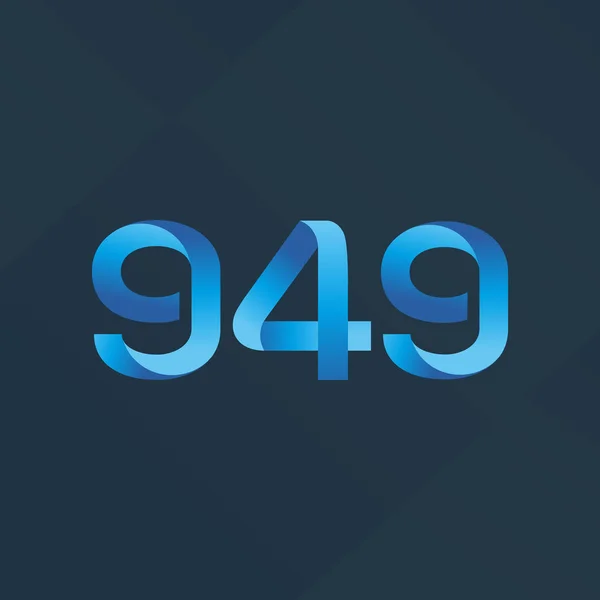 Buchstabe und Zahl Logo g49 — Stockvektor