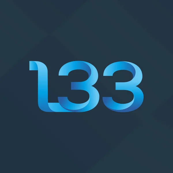 Logotipo da letra e do número L33 —  Vetores de Stock