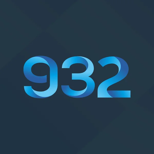 Písmeno a číslo logo G32 — Stockový vektor