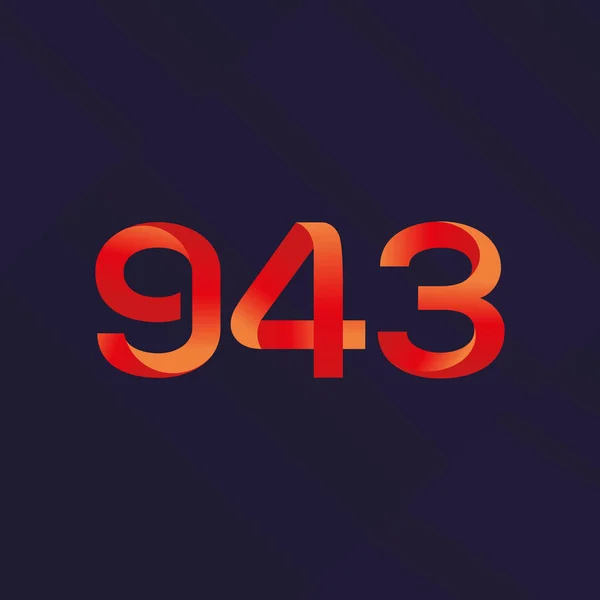 Logotipo da letra e do número G43 — Vetor de Stock