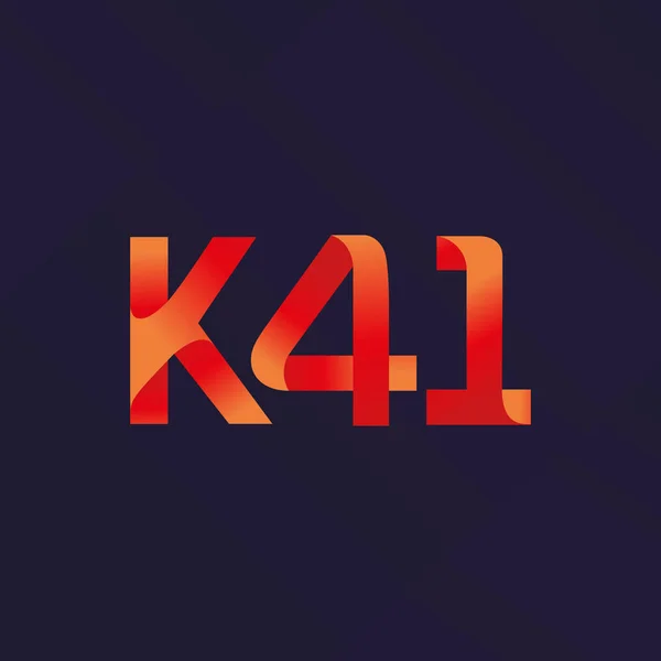 Logo huruf dan nomor K41 - Stok Vektor