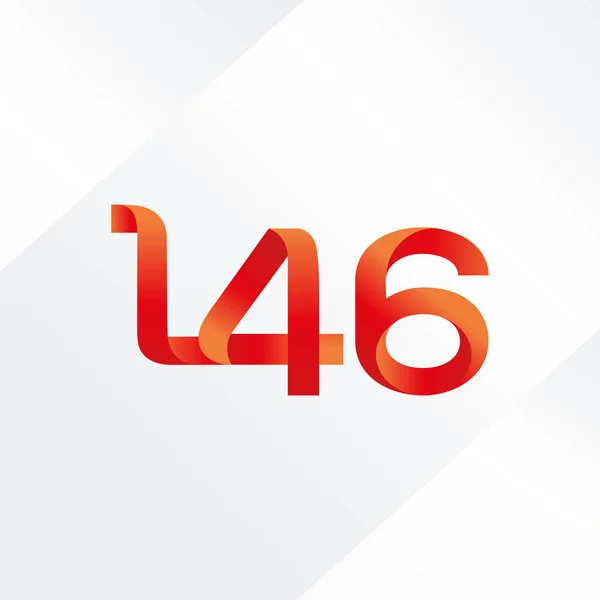 Litery i liczby logo L46 — Wektor stockowy