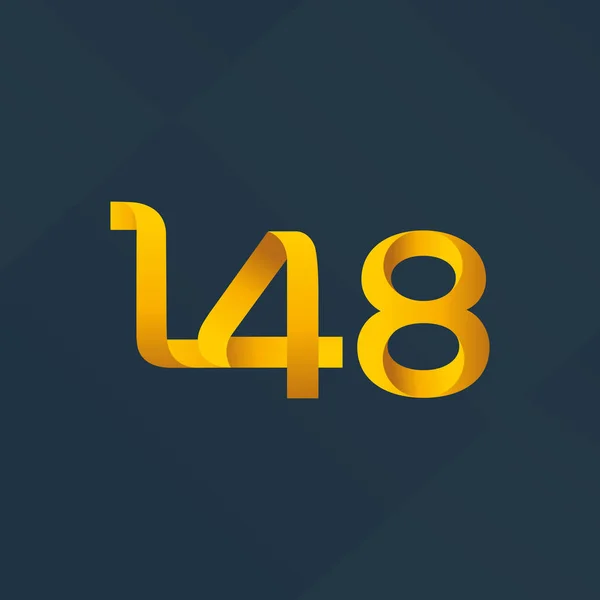 Logotipo da letra e do número L48 —  Vetores de Stock