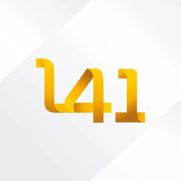 Logotipo da letra e do número L41 —  Vetores de Stock