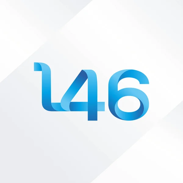 문자와 숫자 로고 L46 — 스톡 벡터