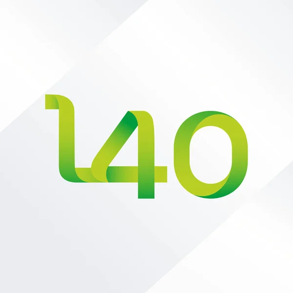 Logo lettre et numéro L40 — Image vectorielle