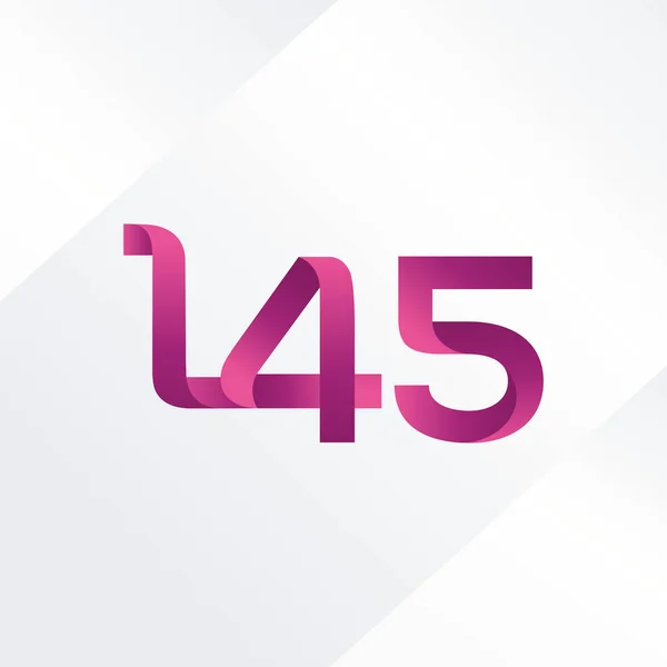 Logotipo da letra e do número L45 — Vetor de Stock