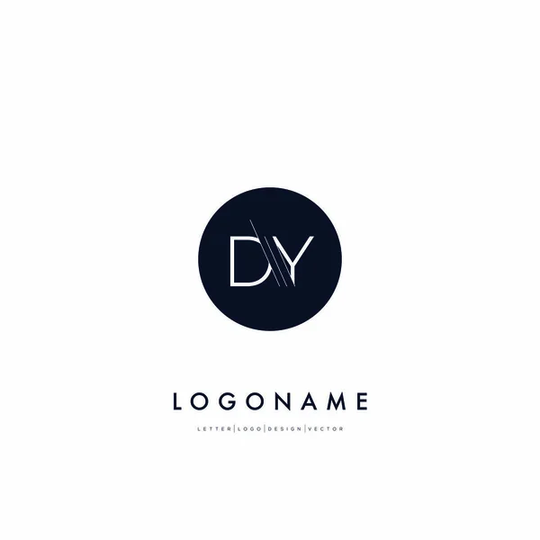 Lettres D & Y entreprise Logo — Image vectorielle