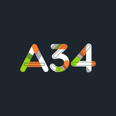 Harf ve sayı logosu A34
