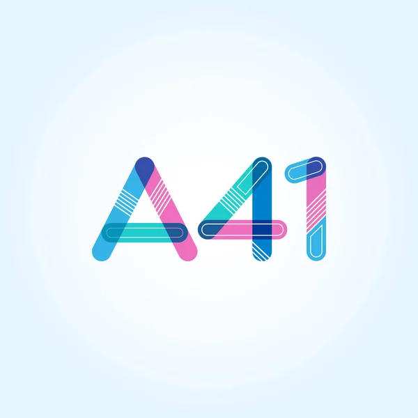 Logotipo da letra e do número A41 — Vetor de Stock