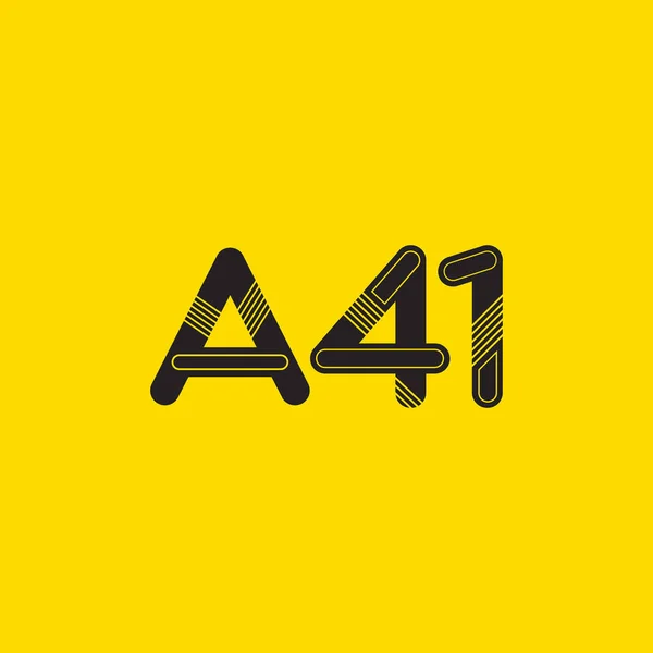 文字と番号ロゴ A41 — ストックベクタ