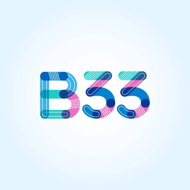 Harf ve sayı logosu B33