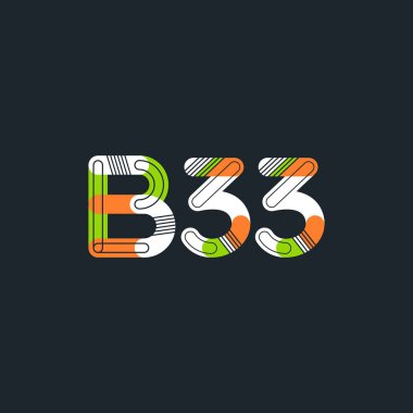 Harf ve sayı logosu B33