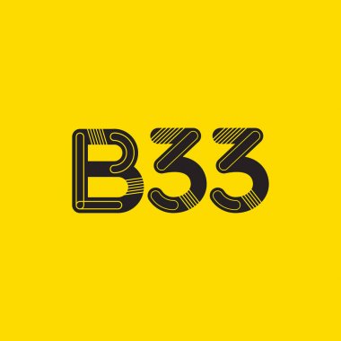 Harf ve sayı logosu B33