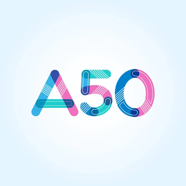 Letter and number logo A50 — Stock Vector