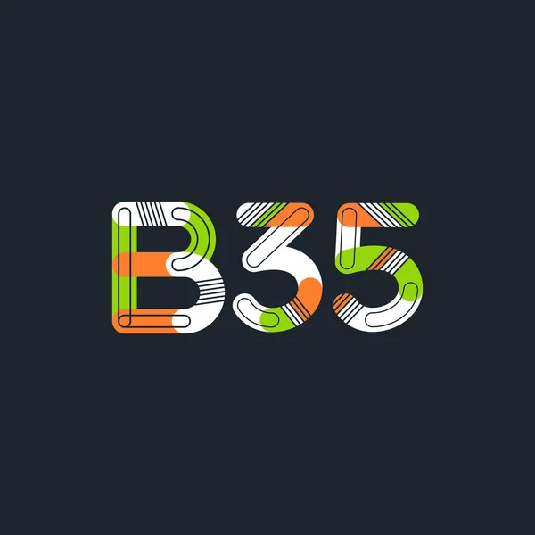 Lettera e numero logo B35 — Vettoriale Stock