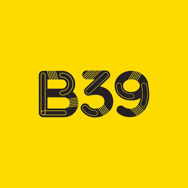 Harf ve sayı logosu B39 — Stok Vektör