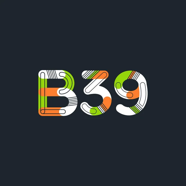 Logotipo da letra e do número B39 — Vetor de Stock
