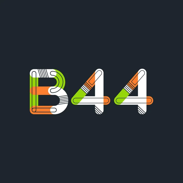 Lettera e numero logo B44 — Vettoriale Stock