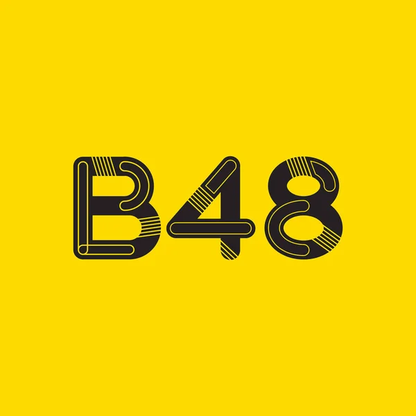 Harf ve sayı logosu B48 — Stok Vektör