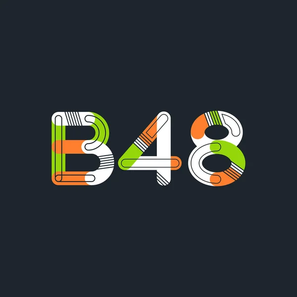 Γράμματος και αριθμού λογότυπο Β48 — Διανυσματικό Αρχείο