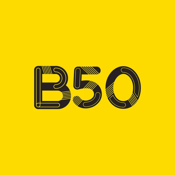 Harf ve sayı logosu B50 — Stok Vektör