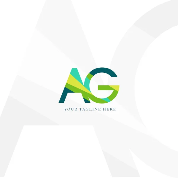 Harfler A ve G şirket logosu — Stok Vektör
