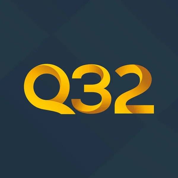 Буква и логотип Q32 — стоковый вектор