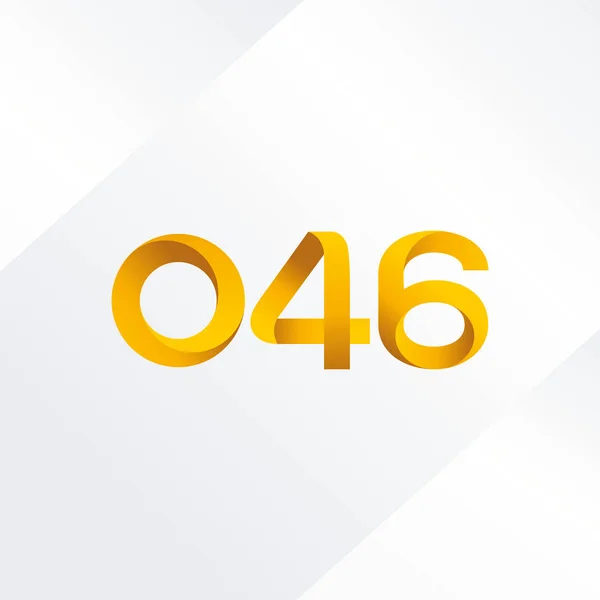 Betű és szám logó O46 — Stock Vector