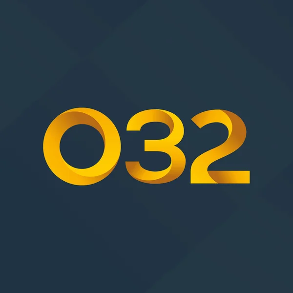 Ortak mektup logo O32 — Stok Vektör