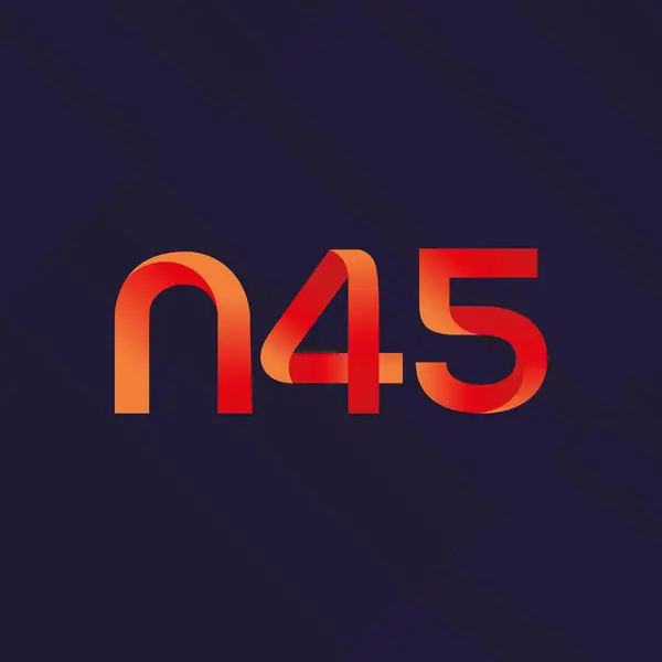 Logo común de la carta N45 — Vector de stock