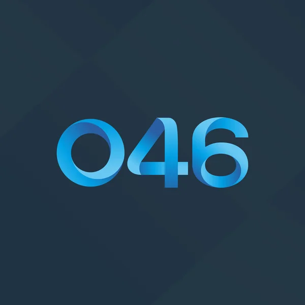文字と番号ロゴ O46 — ストックベクタ
