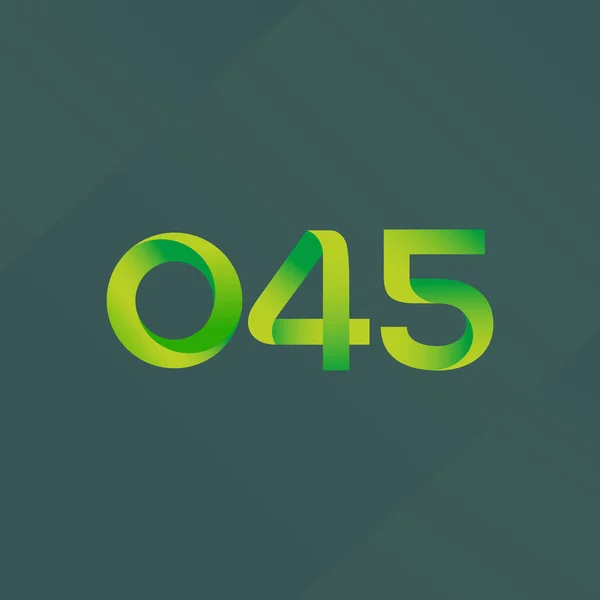 Betű és szám logó O45 — Stock Vector