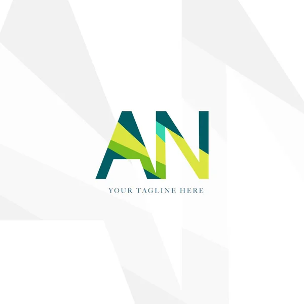 Litery A & N Logo firmy — Wektor stockowy