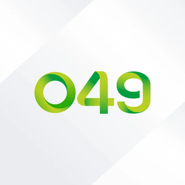 Brief en nummer logo O49 — Stockvector