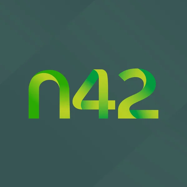 Logo común de la carta N42 — Vector de stock