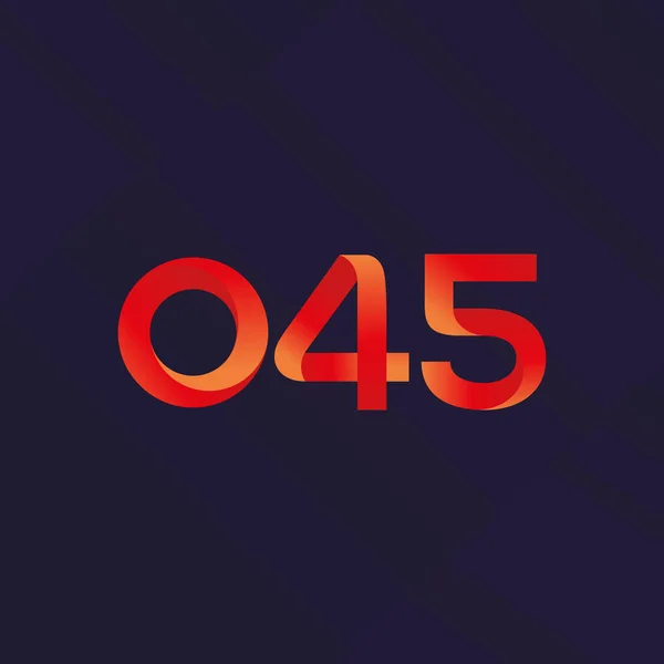 Harf ve sayı logosu O45 — Stok Vektör