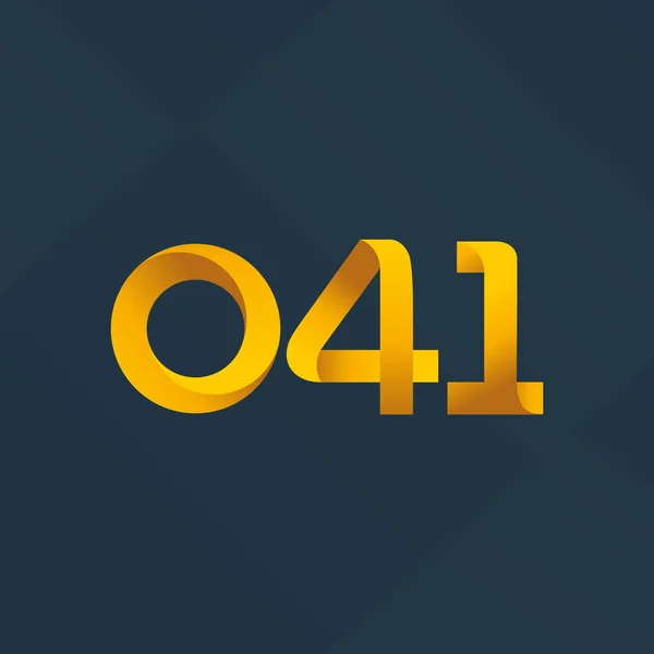 Közös levelet logó O41 — Stock Vector