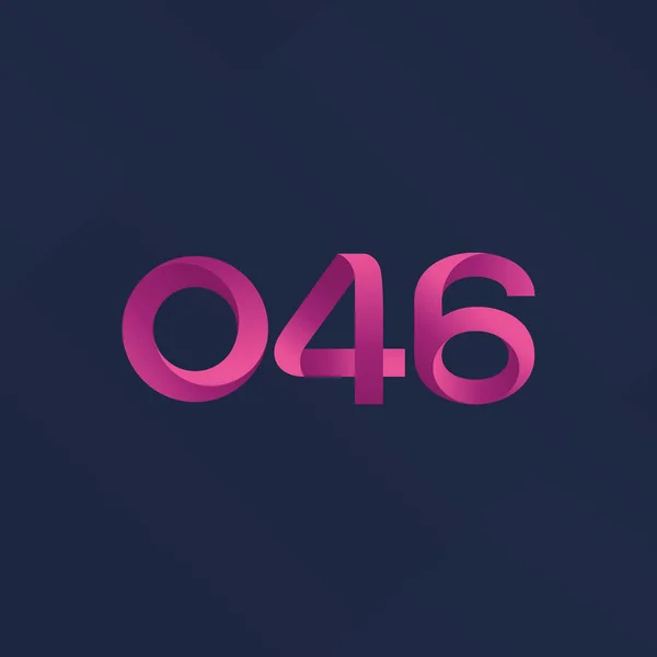Harf ve sayı logosu O46 — Stok Vektör