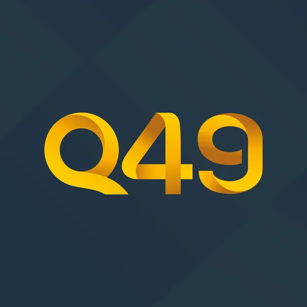 Harf ve sayı logosu Q49 — Stok Vektör