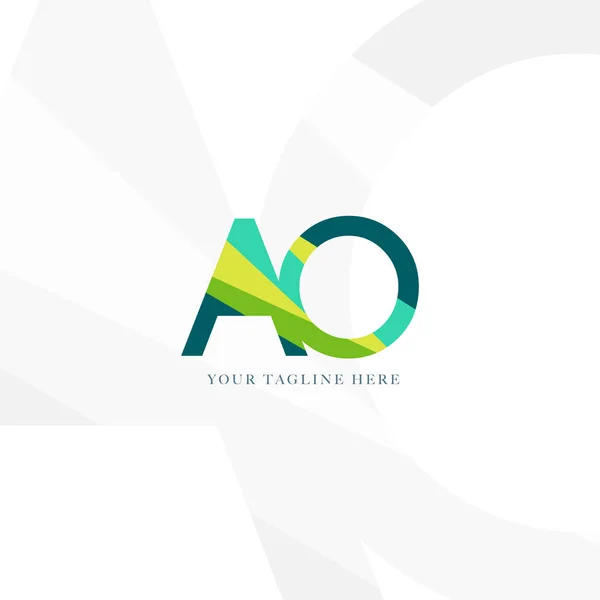 Letras A & O empresa Logo — Vetor de Stock