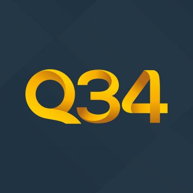 Harf ve sayı logosu Q34