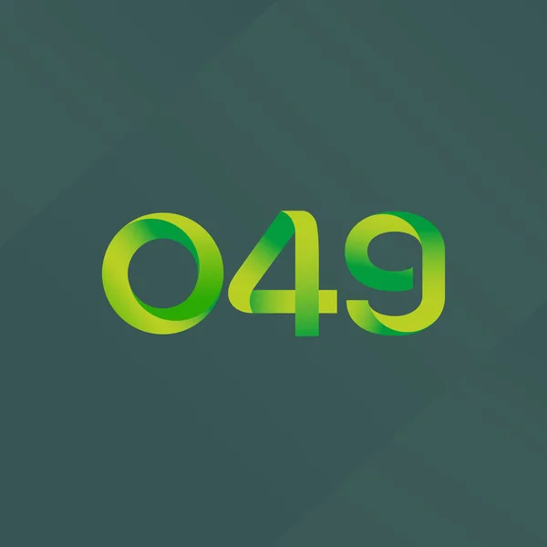 Літера і номерний логотип O49 — стоковий вектор