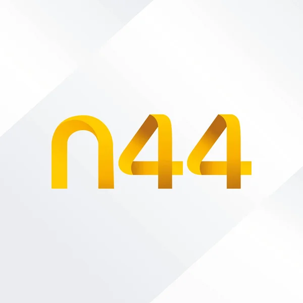 Logo común de la carta N44 — Vector de stock