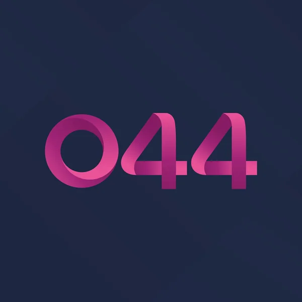 Betű és szám logó O44 — Stock Vector