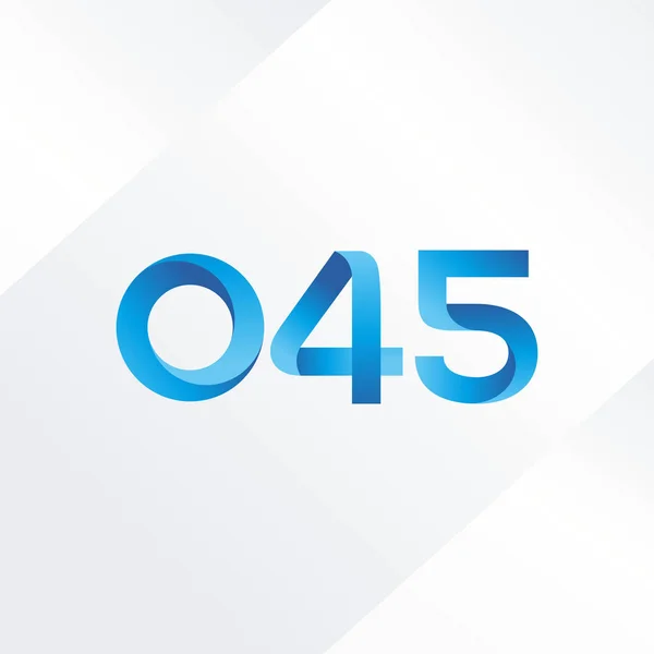 Brief en nummer logo O45 — Stockvector
